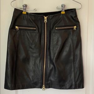 Leather Editor x Express skirt